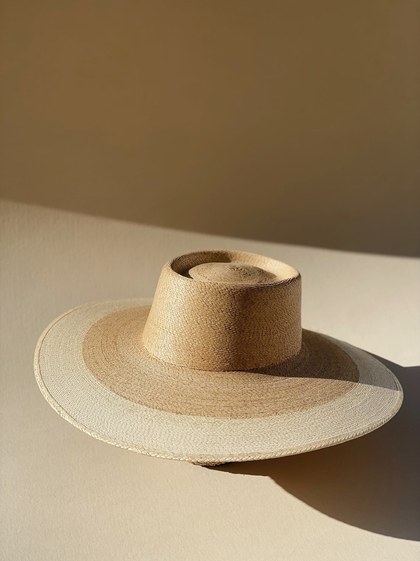 Wide Brim Palma Boater - Two Tone