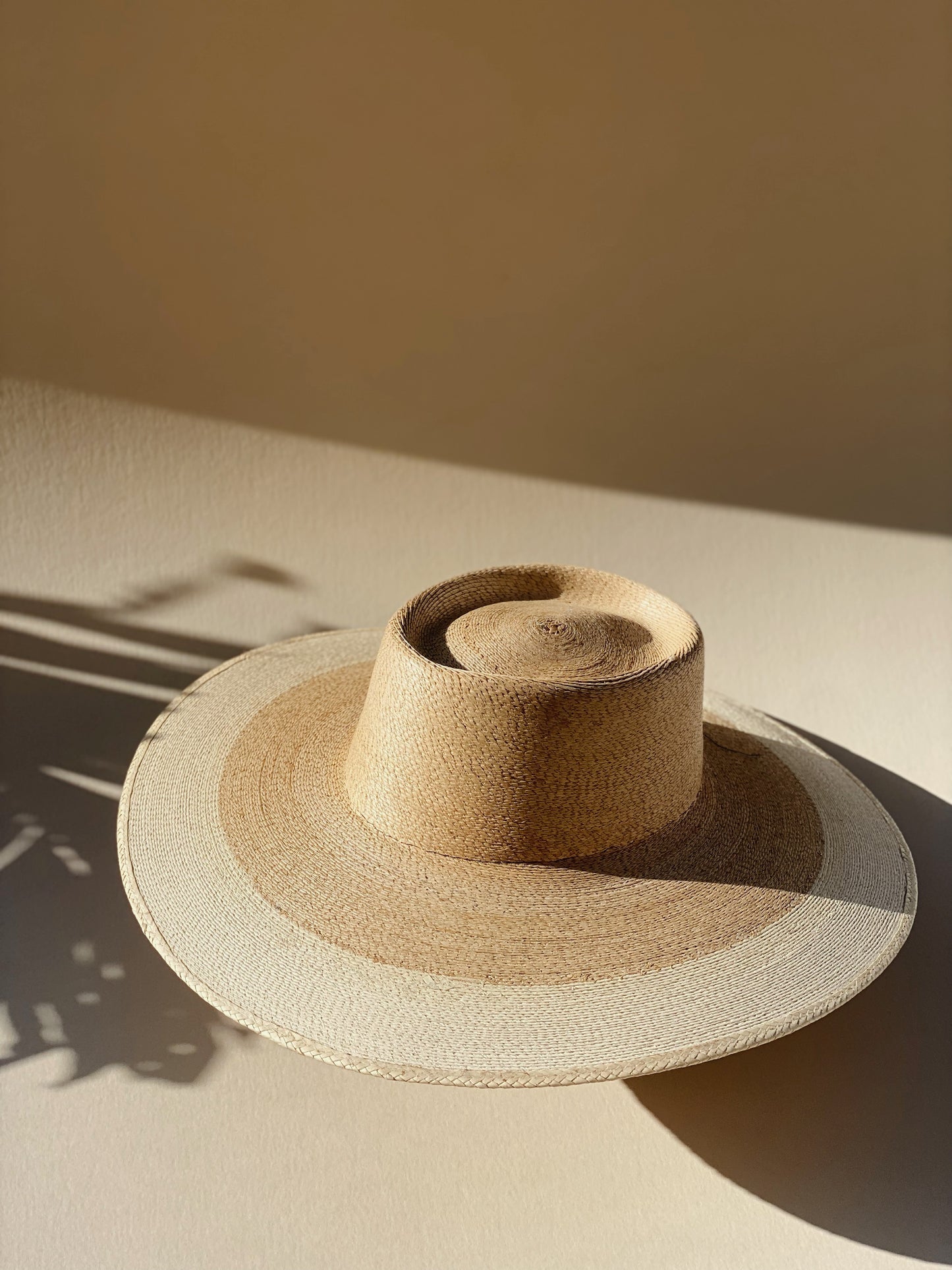 Wide Brim Palma Boater - Two Tone